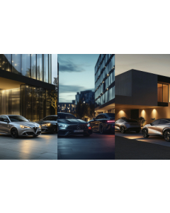Car Showcase in Modern Settings