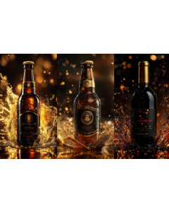 Golden Beer Bottle Ad