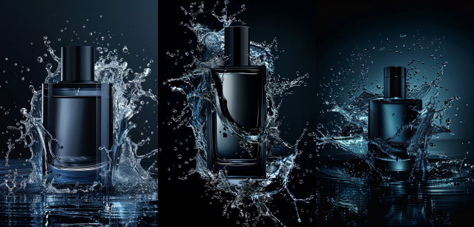 Luxury Male Perfume Product Shots