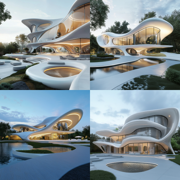 Futuristic Clean Architecture Exterior