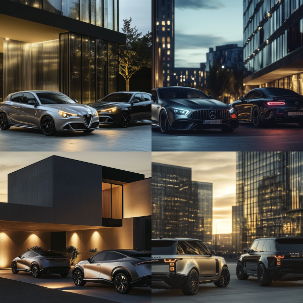 Car Showcase in Modern Settings
