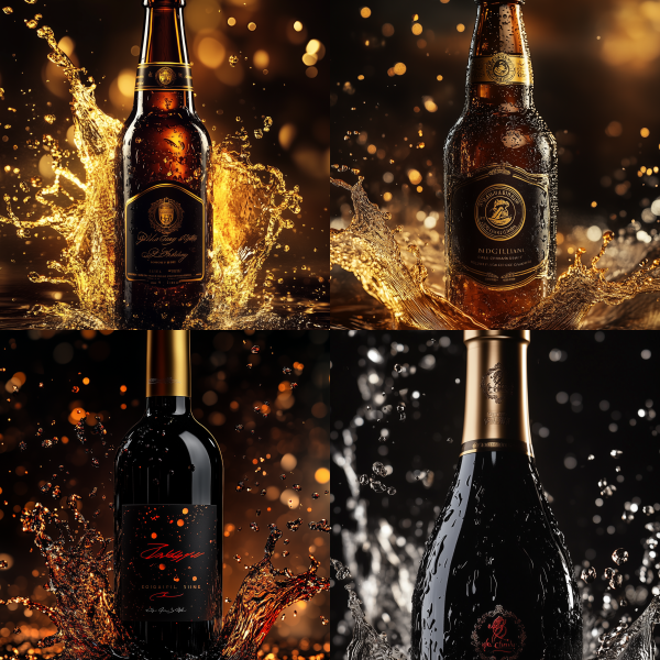 Golden Beer Bottle Ad