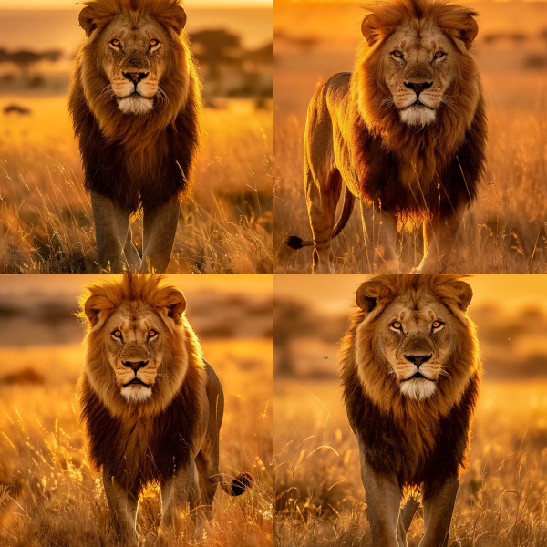 Lion in the Savannah