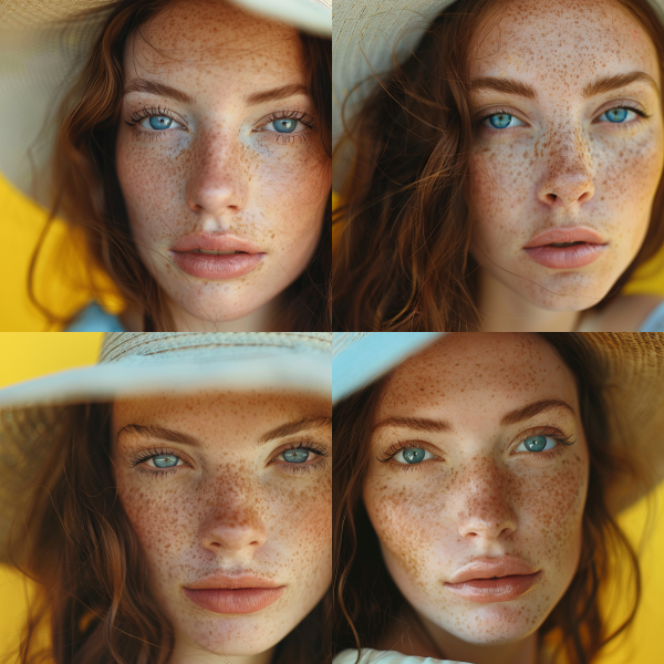 A woman with Freckles