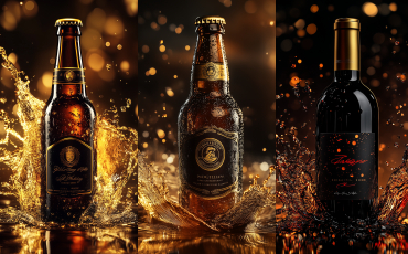 Golden Beer Bottle Ad