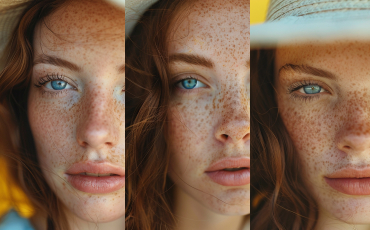 A woman with Freckles